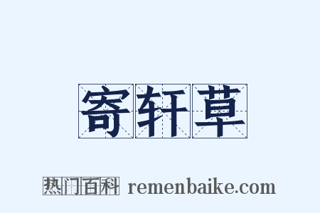 寄轩草是什么意思的图片